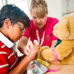 Play specialist and patient