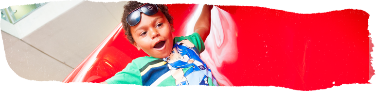 Boy on slide