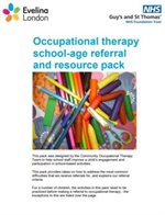 The cover of the school pack produced by our occupational health team