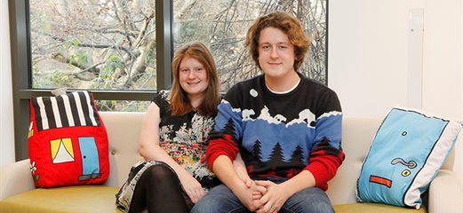 Parents Lucy and Thomas at the Ronald McDonald Evelina London House