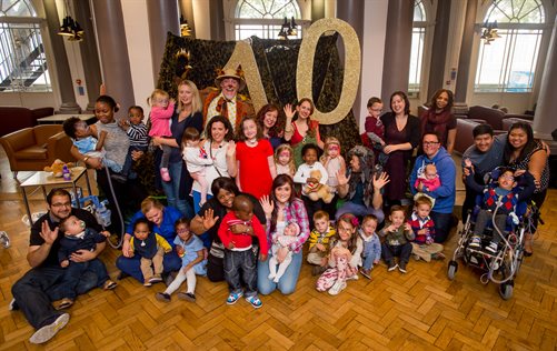 Parents and children enjoying Evelina London&amp;#39;s 10th birthday party