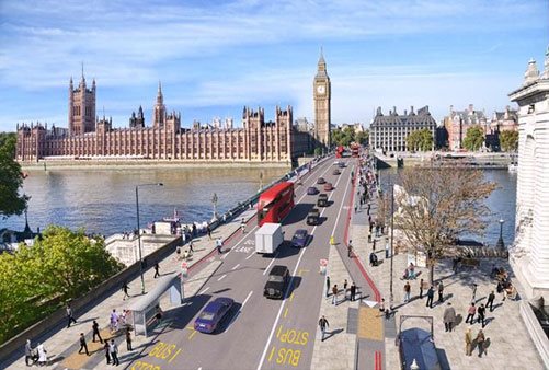 Floating bus stop outside St Thomas&amp;#39;