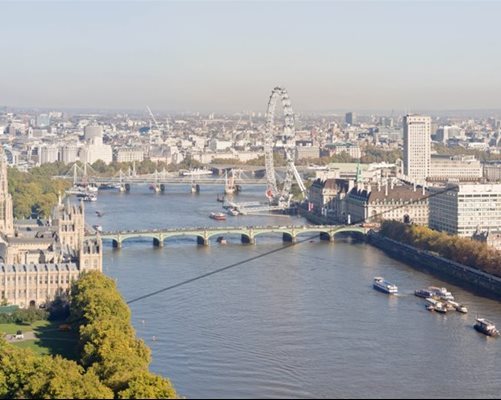 Evelina London Zip Wire event across the Thames