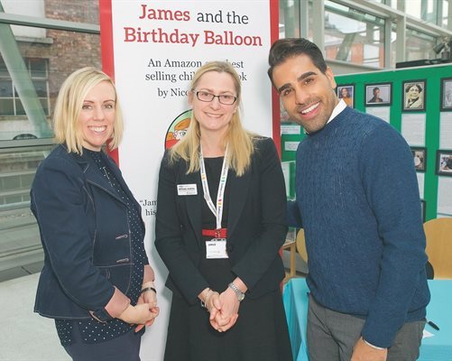 Author Nicola J Rowley, Deputy Director of Evelina London Miranda Jenkins and TV personality Dr Ranj at a fundraising book launch at Evelina London