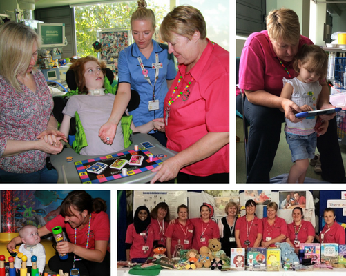 Play specialists working with patients