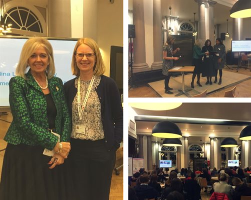Dr Jacqueline Cornish and Evelina London Director Marian Ridley at the Quality Improvement Conference 2018