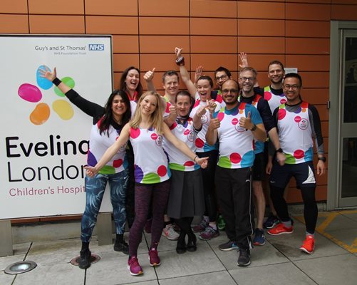 Members of our heart team, who are running the 2019 London Marathon.