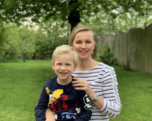 Evelina London patient, Alexander, with his mother, Estera.