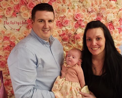 Parents Garry and Katie with daughter Kallie