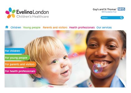 Evelina London website homepage