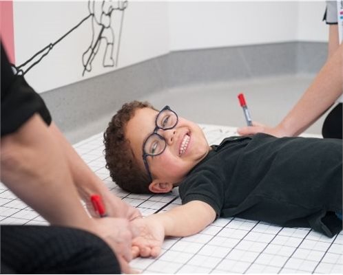 A boy receiving treatment at Evelina London