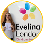 Katie Braybrook outside Evelina London hospital