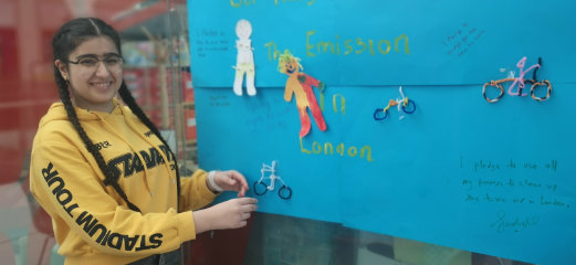 Payvin adding to the emission pledge board at Evelina London