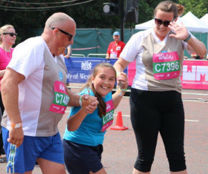 Isabelle participating in a charity walk