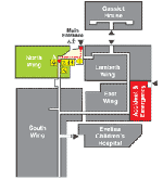 Map to St Thomas' Hospital North Wing (PDF 39Kb)