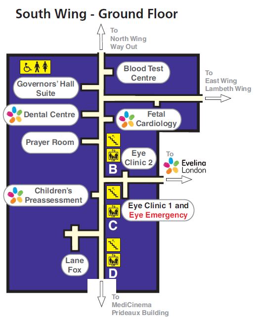 Map of Ground Floor, South Wing