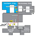 Map to Guy's Hospital, Southwark Wing