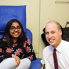 HRH Duke of Cambridge visiting patient Aidah whilst on dialysis on Beach Ward