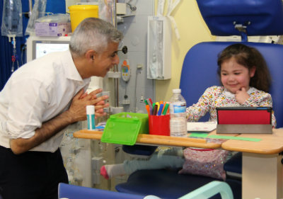 Mayor of London with little girl