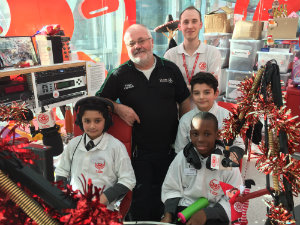 Students taking over Radio Lollipop on Takeover Day