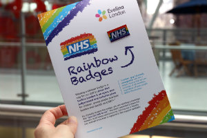 Information about NHS rainbow badges that is provided to the staff who wear them.