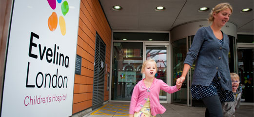 Family leaving Evelina London 